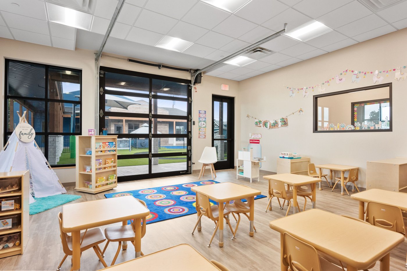 Kinder Bridge classroom set up for learning